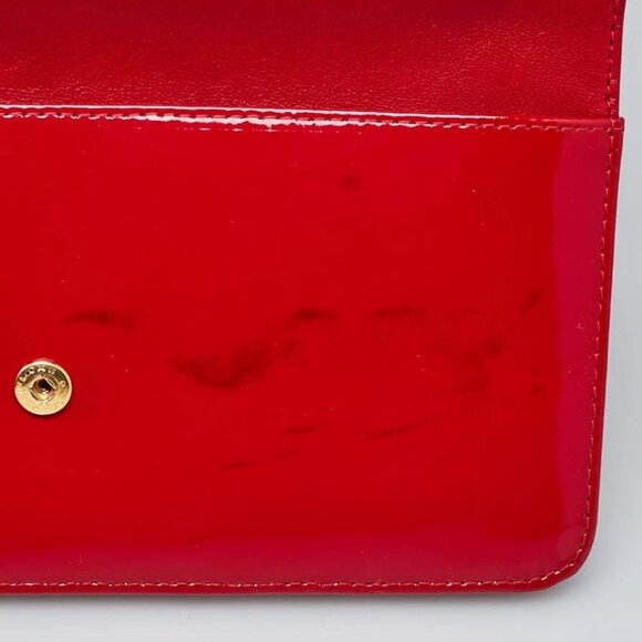 Chanel Red Patent Leather CC Logo Flap Wallet - Picture 11 of 12